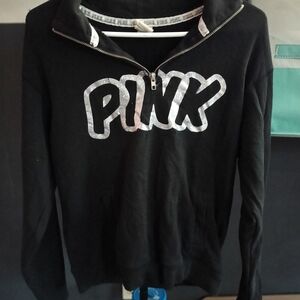 PINK Victoria's Secret Black Cowl Neck Top